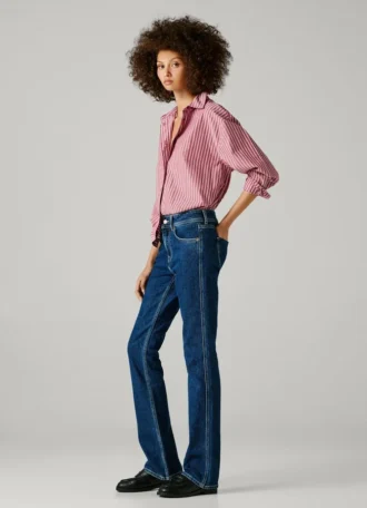 Calças de ganga de cintura média e corte bootcut – Piper