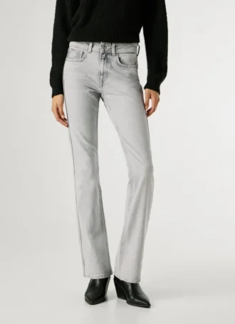 Calças de ganga de cintura média e corte bootcut – Piper