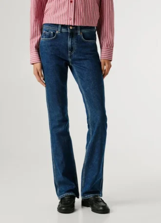 Calças de ganga de cintura média e corte bootcut – Piper