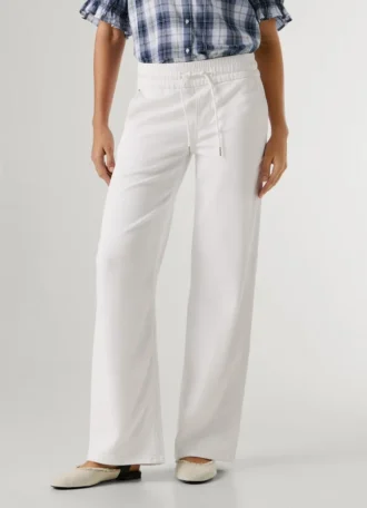 Calças de ganga de cintura média e corte largo – Eva