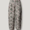 Calças de perna larga com estampado floral Calças de perna larga com estampado floral