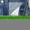 Calções Bermuda em Denim de Corte Largo