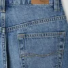 Calções Bermuda em Denim de Corte Largo