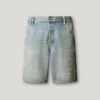 Calções Bermuda em Denim de Corte Largo Calções Bermuda em Denim de Corte Largo