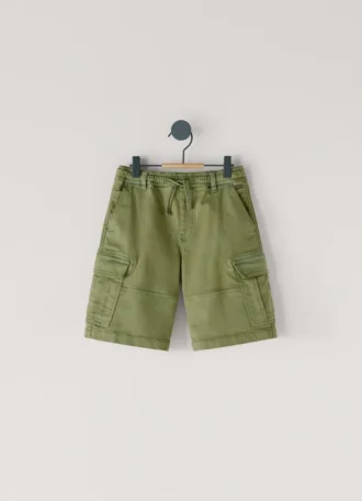 Calções cargo com cintura ajustável