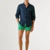 Calções de banho com estampado de folhas Calções de banho com estampado de folhas
