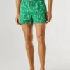 Calções de banho com estampado de folhas Calções de banho com estampado de folhas