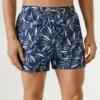 Calções de banho com estampado de folhas Calções de banho com estampado de folhas