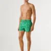 Calções de banho com estampado de folhas Calções de banho com estampado de folhas
