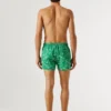 Calções de banho com estampado de folhas Calções de banho com estampado de folhas