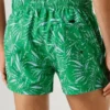 Calções de banho com estampado de folhas Calções de banho com estampado de folhas
