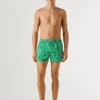 Calções de banho com estampado de folhas Calções de banho com estampado de folhas