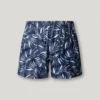 Calções de banho com estampado de folhas Calções de banho com estampado de folhas