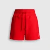 Calções de malha polar com cintura ajustável Calções de malha polar com cintura ajustável