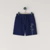 Calções de malha polar com logótipo estampado Calções de malha polar com logótipo estampado