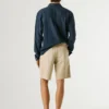 Calções de sarja de corte largo Calções de sarja de corte largo
