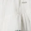 Calções esvoaçantes com detalhes bordados Calções esvoaçantes com detalhes bordados