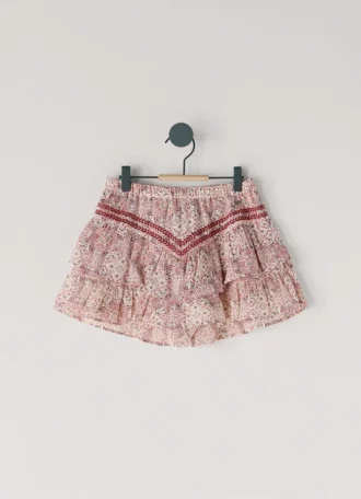 Calções fluidos com estampado floral