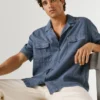 Camisa com gola cubana Camisa com gola cubana