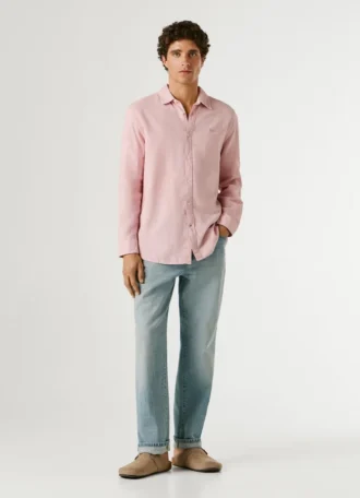 Camisa de corte regular tingida
