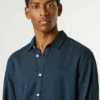 Camisa de corte regular tingida Camisa de corte regular tingida