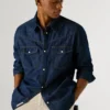 Camisa de ganga de corte regular Camisa de ganga de corte regular