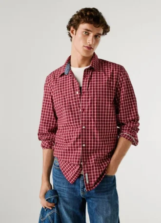 camisa de popeline xadrez com corte justo 1 330x456 - Camisa de popeline xadrez com corte justo