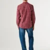 Camisa de popeline xadrez com corte justo Camisa de popeline xadrez com corte justo