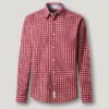 Camisa de popeline xadrez com corte justo Camisa de popeline xadrez com corte justo