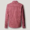 Camisa de popeline xadrez com corte justo Camisa de popeline xadrez com corte justo