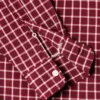 Camisa de popeline xadrez com corte justo Camisa de popeline xadrez com corte justo