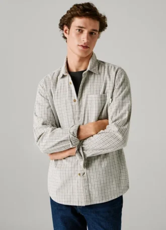 Camisa de veludo cotelê de corte regular