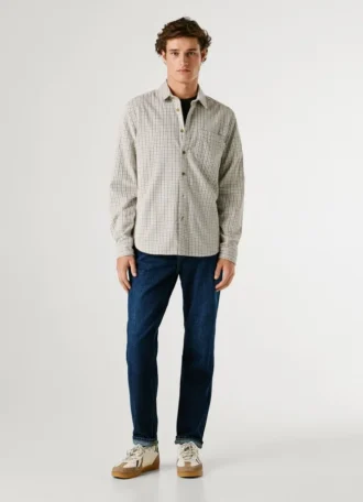 Camisa de veludo cotelê de corte regular