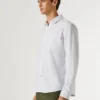 Camisa Oxford às riscas de corte regular