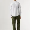 Camisa Oxford às riscas de corte regular