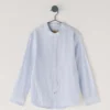 Camisa às riscas de corte descontraído
