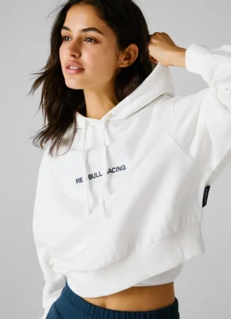 Camisola com capuz de corte curto