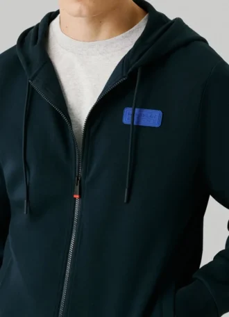 Camisola com capuz e fecho completo
