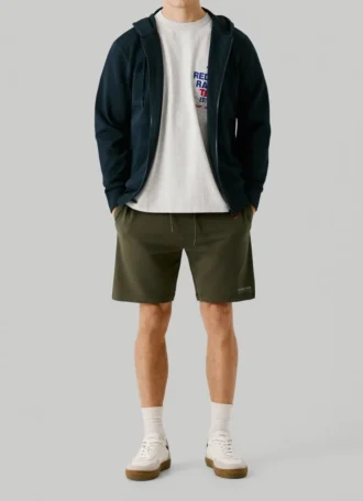 Camisola com capuz e fecho completo