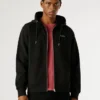 Camisola com capuz e fecho completo, corte regular Camisola com capuz e fecho completo, corte regular