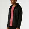 Camisola com capuz e fecho completo, corte regular Camisola com capuz e fecho completo, corte regular