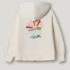 Camisola com capuz e fecho completo de corte descontraído