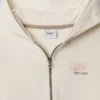 Camisola com capuz e fecho completo de corte descontraído Camisola com capuz e fecho completo de corte descontraído