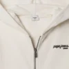 Camisola com capuz e fecho completo de corte descontraído