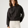 Camisola com capuz e logótipo com strass Camisola com capuz e logótipo com strass