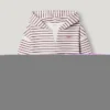 Camisola com capuz às riscas Camisola com capuz às riscas