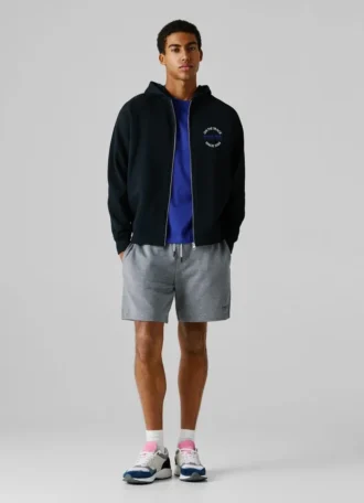 Camisola com fecho de correr de corte descontraído