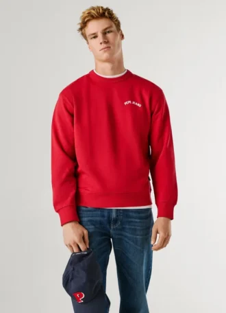Camisola com gola redonda e estampado nas costas