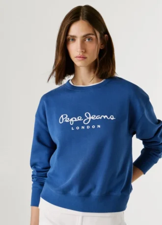 Camisola com logótipo e gola redonda