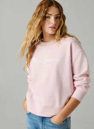 Camisola com logótipo e gola redonda